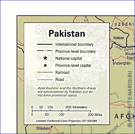 Administratives carte de Pakistan
