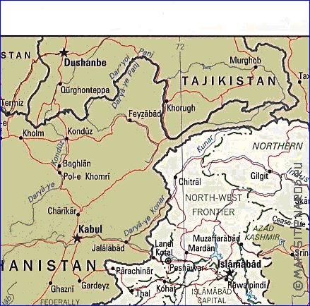 Administratives carte de Pakistan