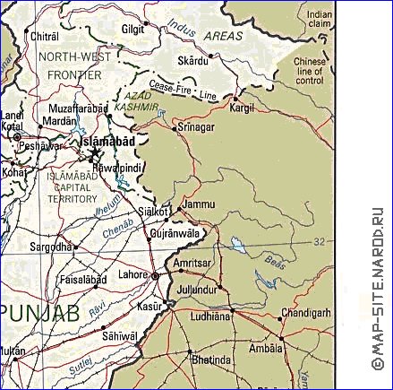 Administratives carte de Pakistan