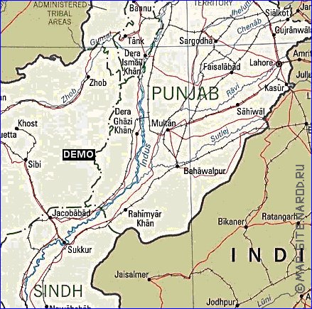 Administrativa mapa de Paquistao