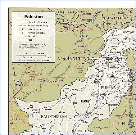 Administratives carte de Pakistan