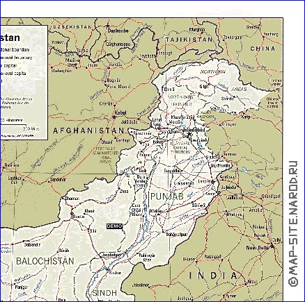 Administratives carte de Pakistan