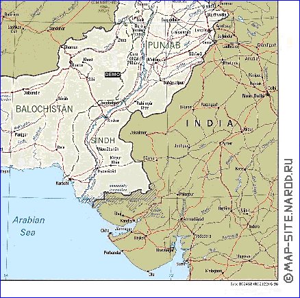 Administratives carte de Pakistan