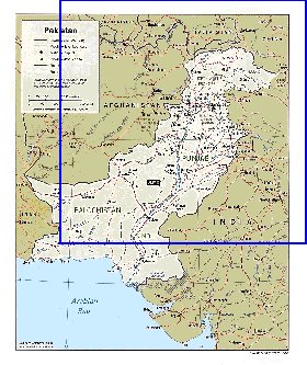 Administratives carte de Pakistan