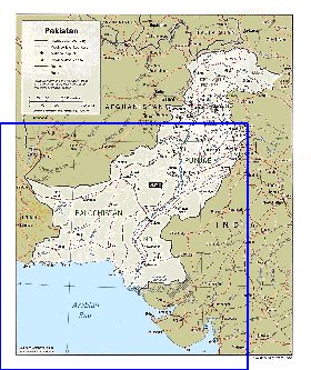 Administratives carte de Pakistan