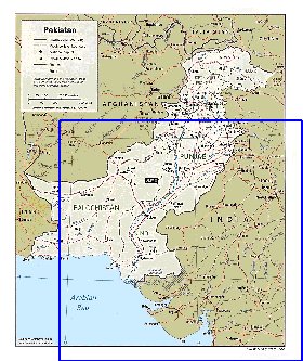 Administratives carte de Pakistan