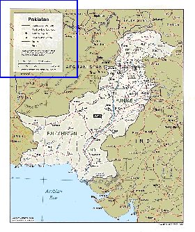 Administratives carte de Pakistan