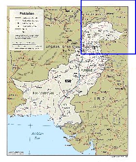 Administratives carte de Pakistan