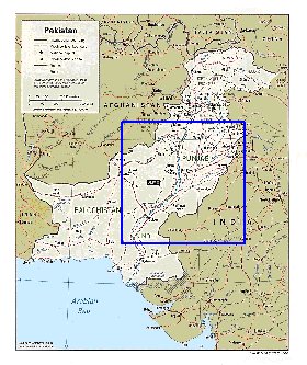 Administratives carte de Pakistan