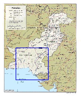 Administratives carte de Pakistan