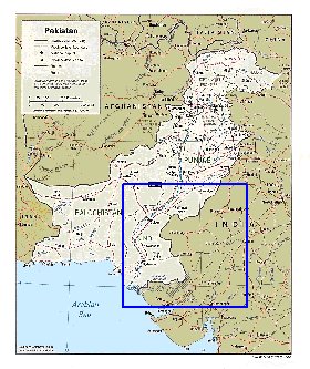 Administratives carte de Pakistan