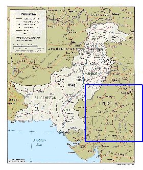 Administratives carte de Pakistan