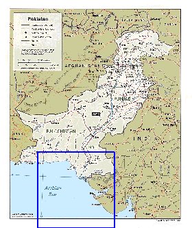 Administratives carte de Pakistan