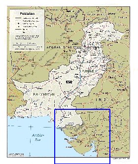 Administratives carte de Pakistan