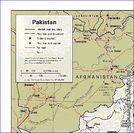 Administratives carte de Pakistan