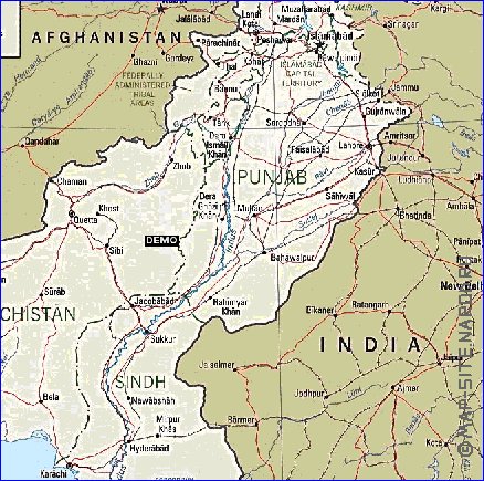 Administratives carte de Pakistan