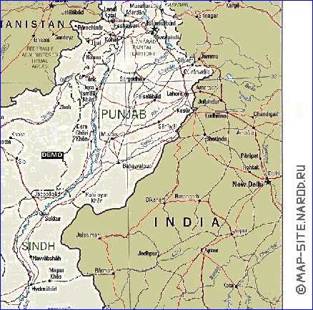 Administratives carte de Pakistan