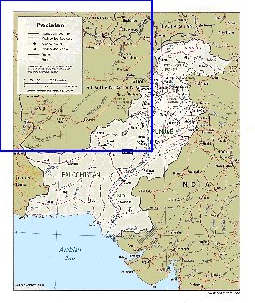 Administratives carte de Pakistan