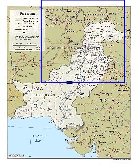 Administratives carte de Pakistan