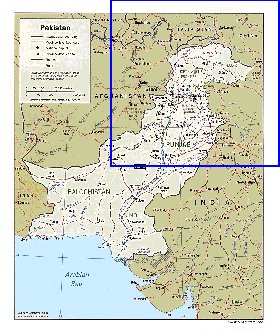 Administratives carte de Pakistan