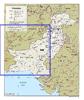 Administratives carte de Pakistan