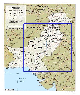 Administratives carte de Pakistan