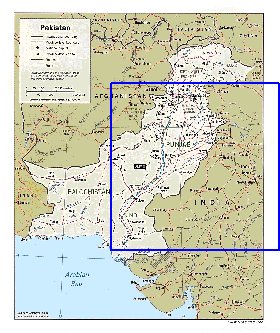 Administratives carte de Pakistan