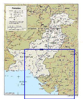 Administratives carte de Pakistan