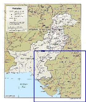 Administratives carte de Pakistan