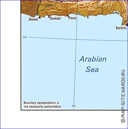 mapa de Paquistao em ingles