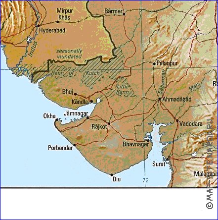 mapa de Paquistao em ingles