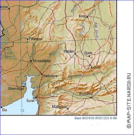 mapa de Paquistao em ingles