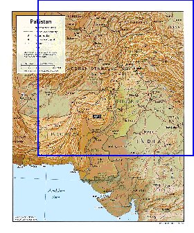 mapa de Paquistao em ingles