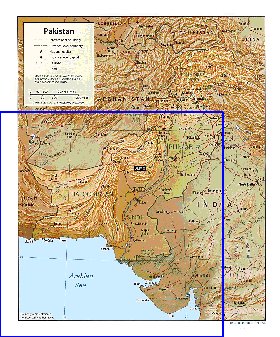 mapa de Paquistao em ingles