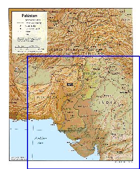 mapa de Paquistao em ingles