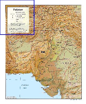 carte de Pakistan en anglais