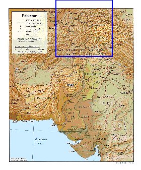 mapa de Paquistao em ingles