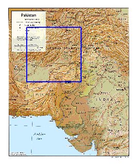 mapa de Paquistao em ingles