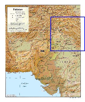 mapa de Paquistao em ingles