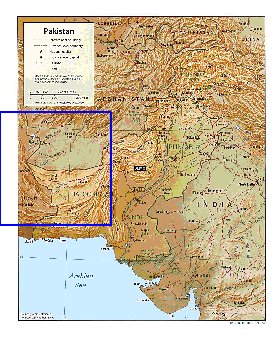 mapa de Paquistao em ingles