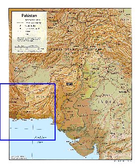 carte de Pakistan en anglais