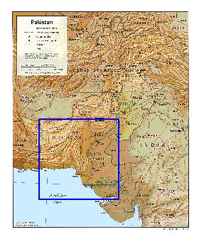 mapa de Paquistao em ingles