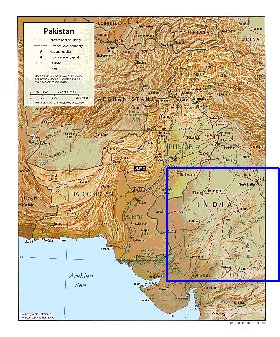 mapa de Paquistao em ingles