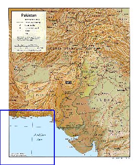 mapa de Paquistao em ingles