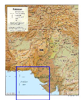 mapa de Paquistao em ingles