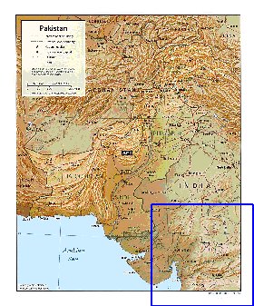 mapa de Paquistao em ingles