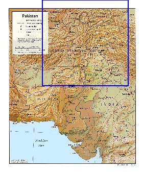 carte de Pakistan en anglais