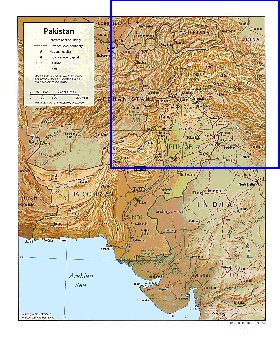 mapa de Paquistao em ingles