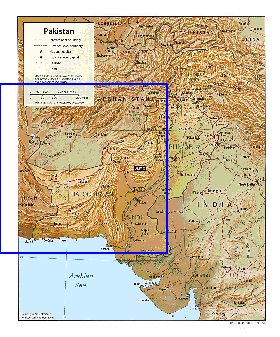 mapa de Paquistao em ingles