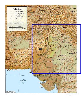 mapa de Paquistao em ingles